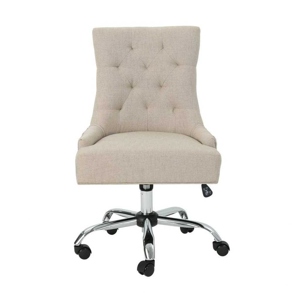 Americo Tufted Back Wheat Home Office Desk Chair by Noble House