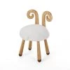 Rose's White Children's Sheep Stool (20 X 14.75 X 12.50) by Noble House