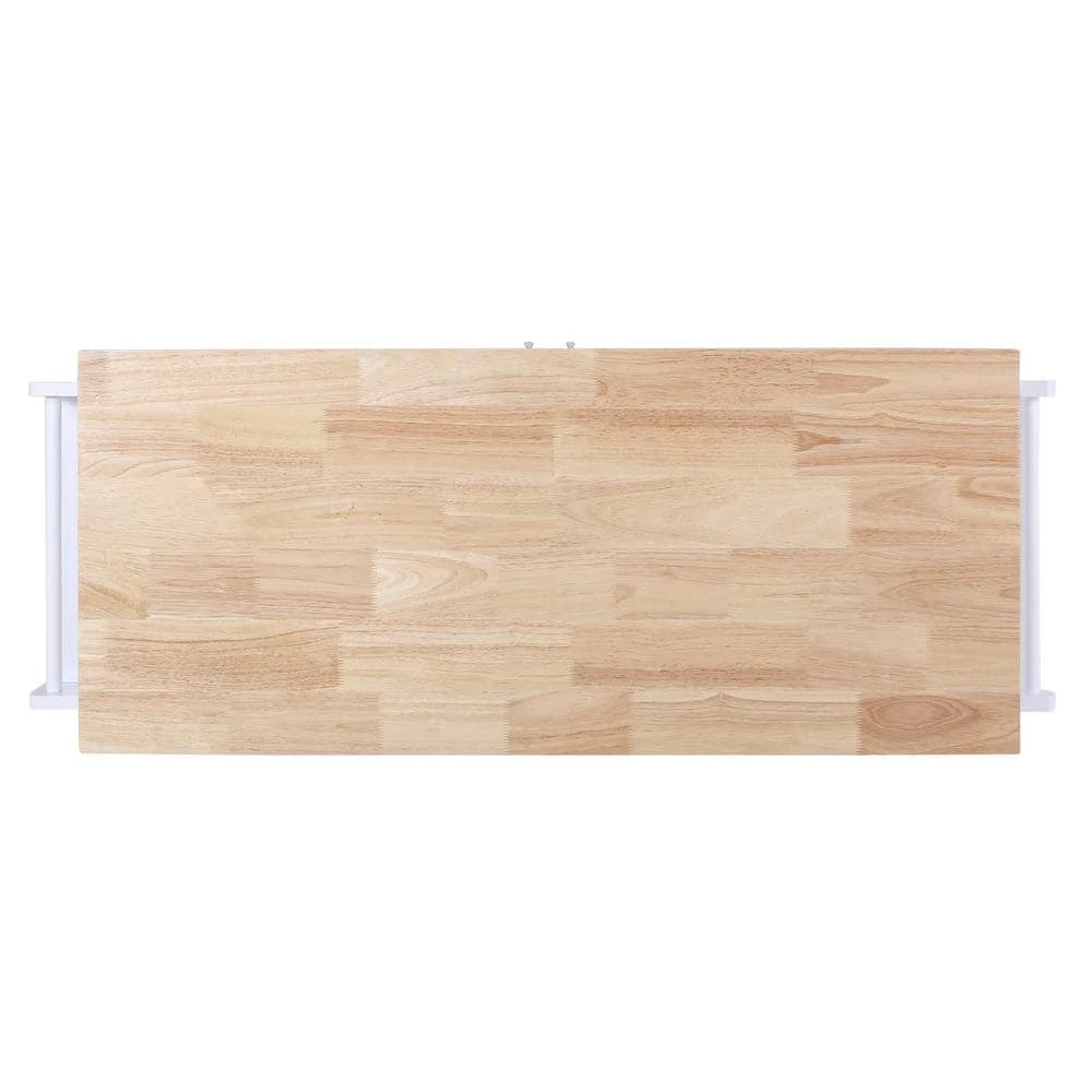 Finzer White Bar Cart with Drawers by Noble House - Image 4