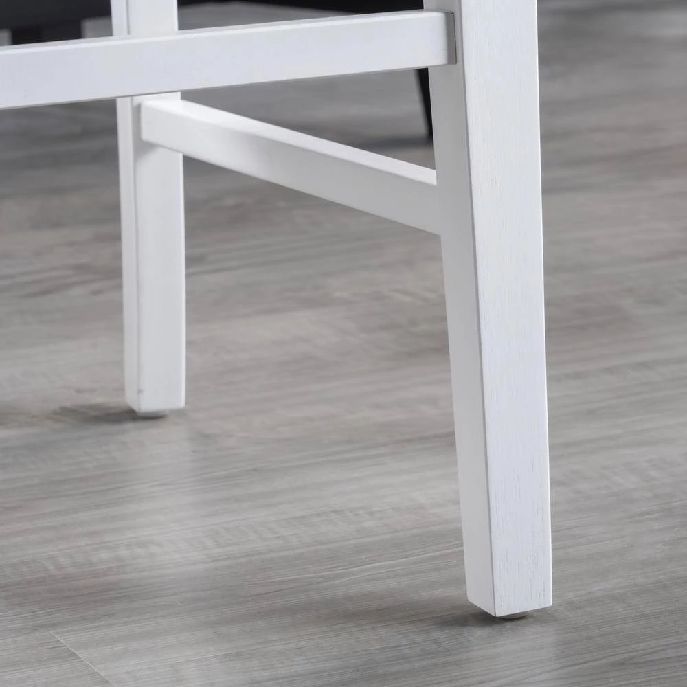 Roshan White Finish Wood Dining Chairs (Set of 2) by Noble House - Image 6