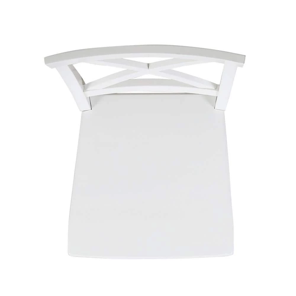 Roshan White Finish Wood Dining Chairs (Set of 2) by Noble House - Image 3