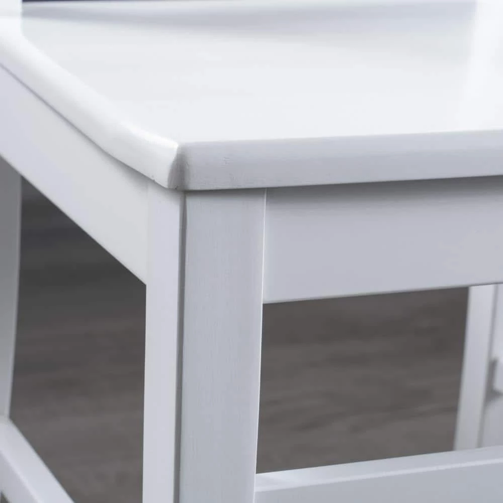 Roshan White Finish Wood Dining Chairs (Set of 2) by Noble House - Image 2