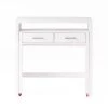 Elina 36 in. White Mango Wood 2-Drawer Secretary Desk by Noble House